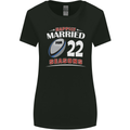 22 Year Wedding Anniversary 22nd Rugby Womens Wider Cut T-Shirt Black