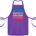 22nd Birthday 22 Year Old Cotton Apron 100% Organic Purple
