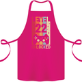 22nd Birthday 22 Year Old Level Up Gamming Cotton Apron 100% Organic Pink