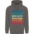 22nd Birthday 22 Year Old Mens 80% Cotton Hoodie Charcoal