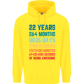 22nd Birthday 22 Year Old Mens 80% Cotton Hoodie Yellow