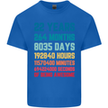 22nd Birthday 22 Year Old Mens Cotton T-Shirt Tee Top Royal Blue