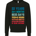 22nd Birthday 22 Year Old Mens Sweatshirt Jumper Black