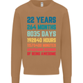 22nd Birthday 22 Year Old Mens Sweatshirt Jumper Caramel Latte