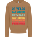 22nd Birthday 22 Year Old Mens Sweatshirt Jumper Caramel Latte