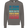 22nd Birthday 22 Year Old Mens Sweatshirt Jumper Charcoal