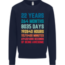 22nd Birthday 22 Year Old Mens Sweatshirt Jumper Navy Blue