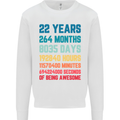 22nd Birthday 22 Year Old Mens Sweatshirt Jumper White