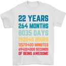 22nd Birthday 22 Year Old Mens T-Shirt 100% Cotton White