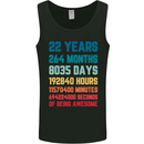 22nd Birthday 22 Year Old Mens Vest Tank Top Black