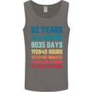 22nd Birthday 22 Year Old Mens Vest Tank Top Charcoal