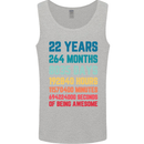 22nd Birthday 22 Year Old Mens Vest Tank Top Sports Grey