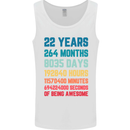 22nd Birthday 22 Year Old Mens Vest Tank Top White
