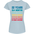 22nd Birthday 22 Year Old Womens Petite Cut T-Shirt Light Blue