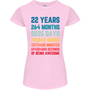 22nd Birthday 22 Year Old Womens Petite Cut T-Shirt Light Pink