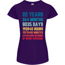 22nd Birthday 22 Year Old Womens Petite Cut T-Shirt Purple