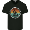 23 Year Wedding Anniversary 23rd Marriage Mens V-Neck Cotton T-Shirt Black