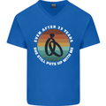 23 Year Wedding Anniversary 23rd Marriage Mens V-Neck Cotton T-Shirt Royal Blue