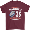23 Year Wedding Anniversary 23rd Rugby Mens T-Shirt 100% Cotton Maroon