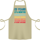 23rd Birthday 23 Year Old Cotton Apron 100% Organic Khaki