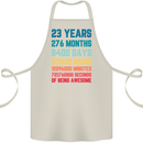 23rd Birthday 23 Year Old Cotton Apron 100% Organic Natural