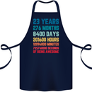 23rd Birthday 23 Year Old Cotton Apron 100% Organic Navy Blue