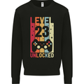 23rd Birthday 23 Year Old Level Up Gamming Mens Sweatshirt Jumper Black