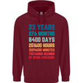 23rd Birthday 23 Year Old Mens 80% Cotton Hoodie Maroon