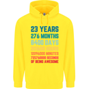 23rd Birthday 23 Year Old Mens 80% Cotton Hoodie Yellow