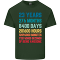 23rd Birthday 23 Year Old Mens Cotton T-Shirt Tee Top Forest Green