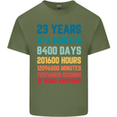 23rd Birthday 23 Year Old Mens Cotton T-Shirt Tee Top Military Green