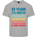 23rd Birthday 23 Year Old Mens Cotton T-Shirt Tee Top Sports Grey