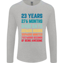 23rd Birthday 23 Year Old Mens Long Sleeve T-Shirt Sports Grey