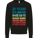 23rd Birthday 23 Year Old Mens Sweatshirt Jumper Black