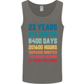 23rd Birthday 23 Year Old Mens Vest Tank Top Charcoal