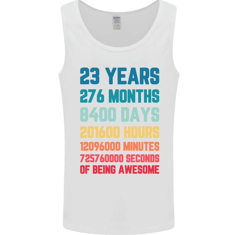 23rd Birthday 23 Year Old Mens Vest Tank Top White