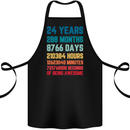 24th Birthday 24 Year Old Cotton Apron 100% Organic Black