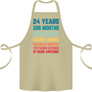 24th Birthday 24 Year Old Cotton Apron 100% Organic Khaki