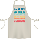 24th Birthday 24 Year Old Cotton Apron 100% Organic Natural