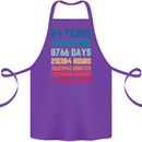 24th Birthday 24 Year Old Cotton Apron 100% Organic Purple