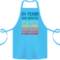 24th Birthday 24 Year Old Cotton Apron 100% Organic Turquoise