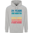 24th Birthday 24 Year Old Mens 80% Cotton Hoodie Sports Grey