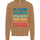 24th Birthday 24 Year Old Mens Sweatshirt Jumper Caramel Latte