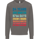 24th Birthday 24 Year Old Mens Sweatshirt Jumper Charcoal