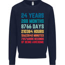 24th Birthday 24 Year Old Mens Sweatshirt Jumper Navy Blue