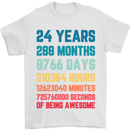 24th Birthday 24 Year Old Mens T-Shirt 100% Cotton White