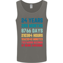 24th Birthday 24 Year Old Mens Vest Tank Top Charcoal