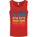 24th Birthday 24 Year Old Mens Vest Tank Top Red
