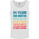 24th Birthday 24 Year Old Mens Vest Tank Top White