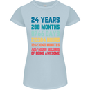 24th Birthday 24 Year Old Womens Petite Cut T-Shirt Light Blue